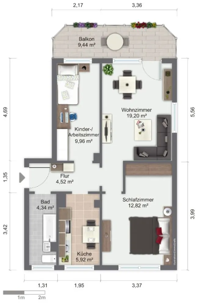 3 Zimmer Wohnung mit 63 m² in Görlitz – Bild 3