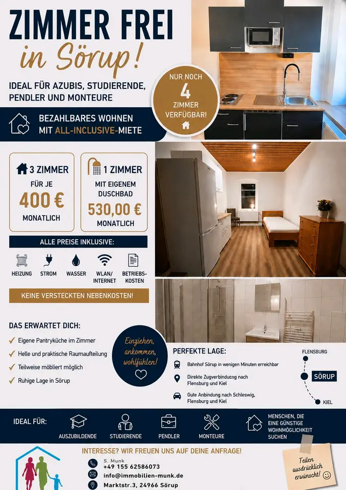 2 Zimmer Wohnung mit 25 m² in Flensburg – Bild 6
