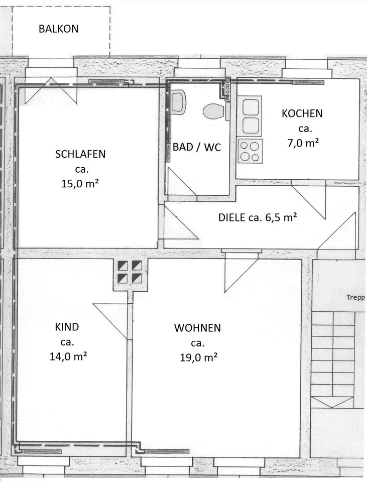 3 Zimmer Wohnung mit 65 m² in Coswig – Bild 9