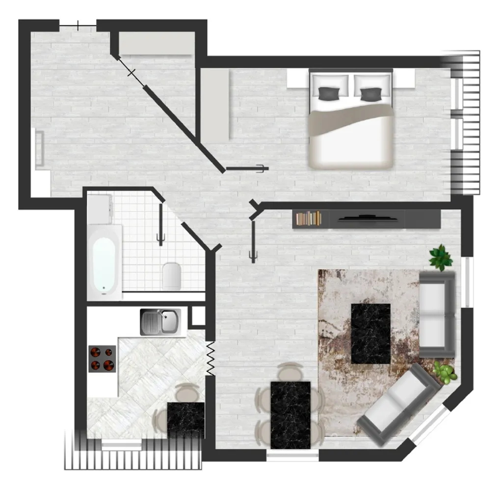 2 Zimmer Wohnung mit 67 m² in Dresden – Bild 2