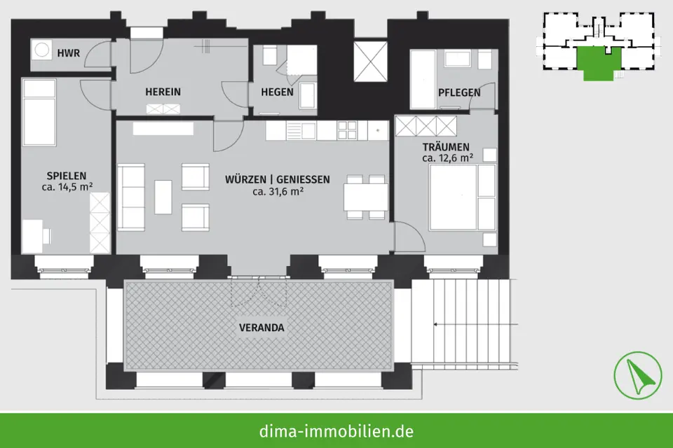 3 Zimmer Wohnung mit 91 m² in Leipzig – Bild 4