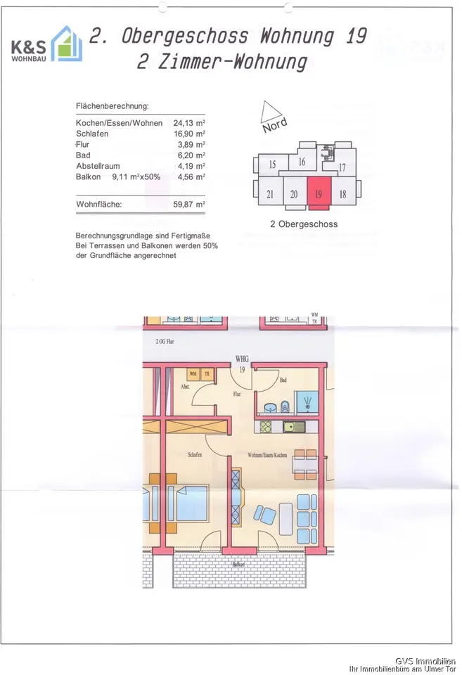 2 Zimmer Wohnung mit 60 m² in Memmingen – Bild 5