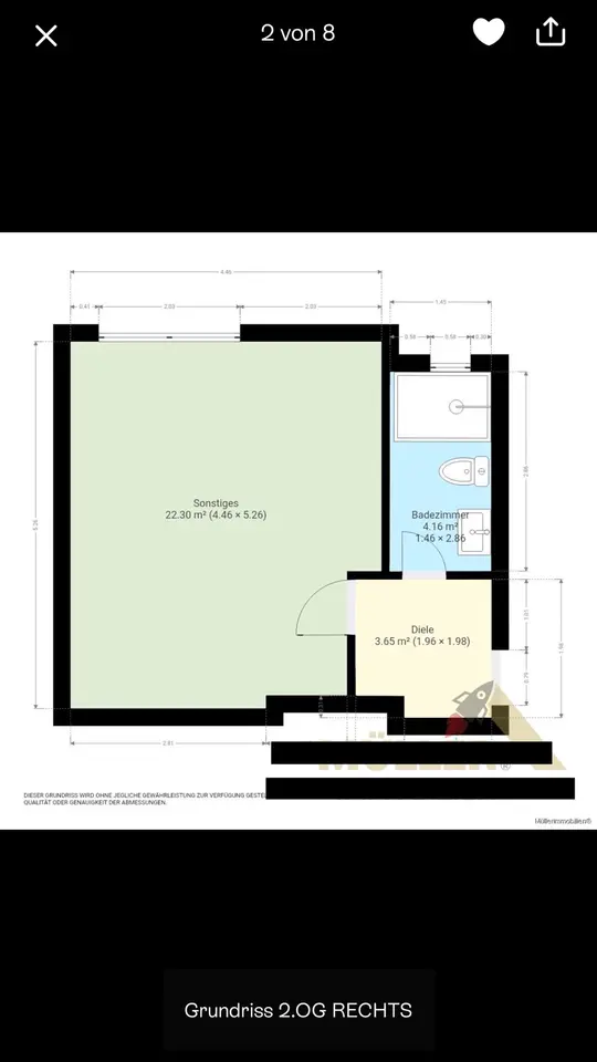 Studio mit 30 m² in Saarbrücken – Bild 3