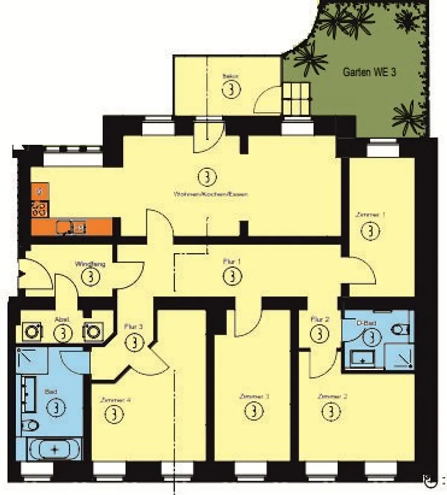 5 Zimmer Wohnung mit 123 m² in Chemnitz – Bild 3