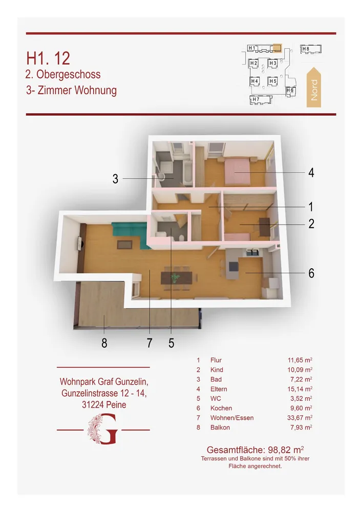 3 Zimmer Wohnung mit 99 m² in Peine – Bild 9