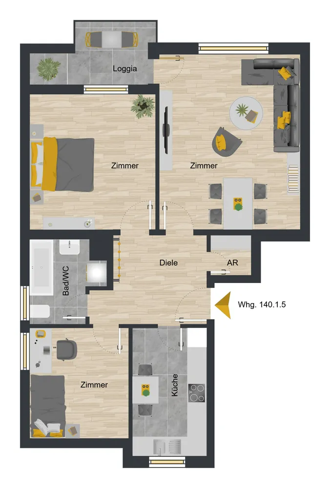 3 room apartment with 75 m² in Osterode am Harz – Photo 2
