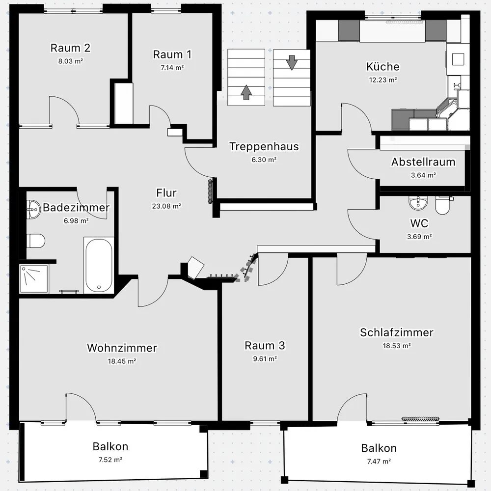 5 Zimmer Wohnung mit 126 m² in Chemnitz – Bild 2