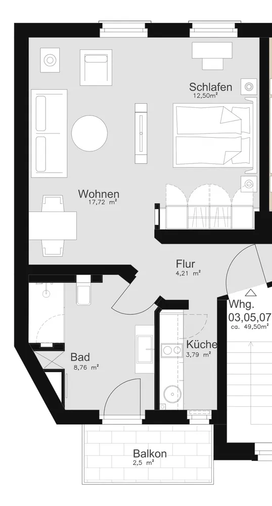 1 Zimmer Wohnung mit 49 m² in Frankfurt am Main – Bild 4