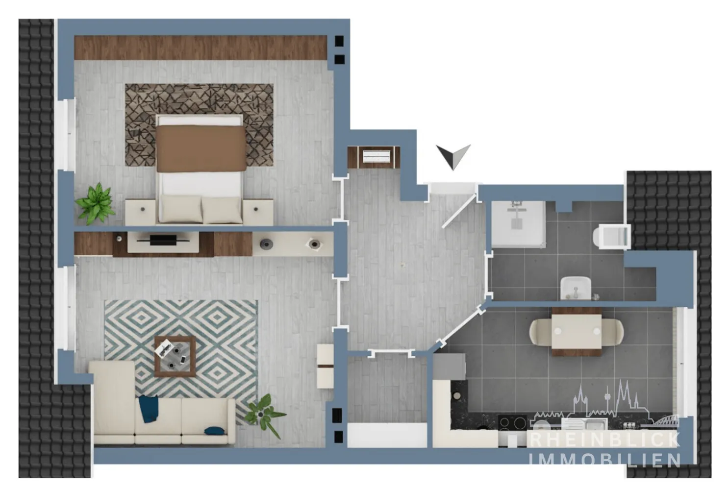 2 room apartment with 56 m² in Cologne – Photo 8