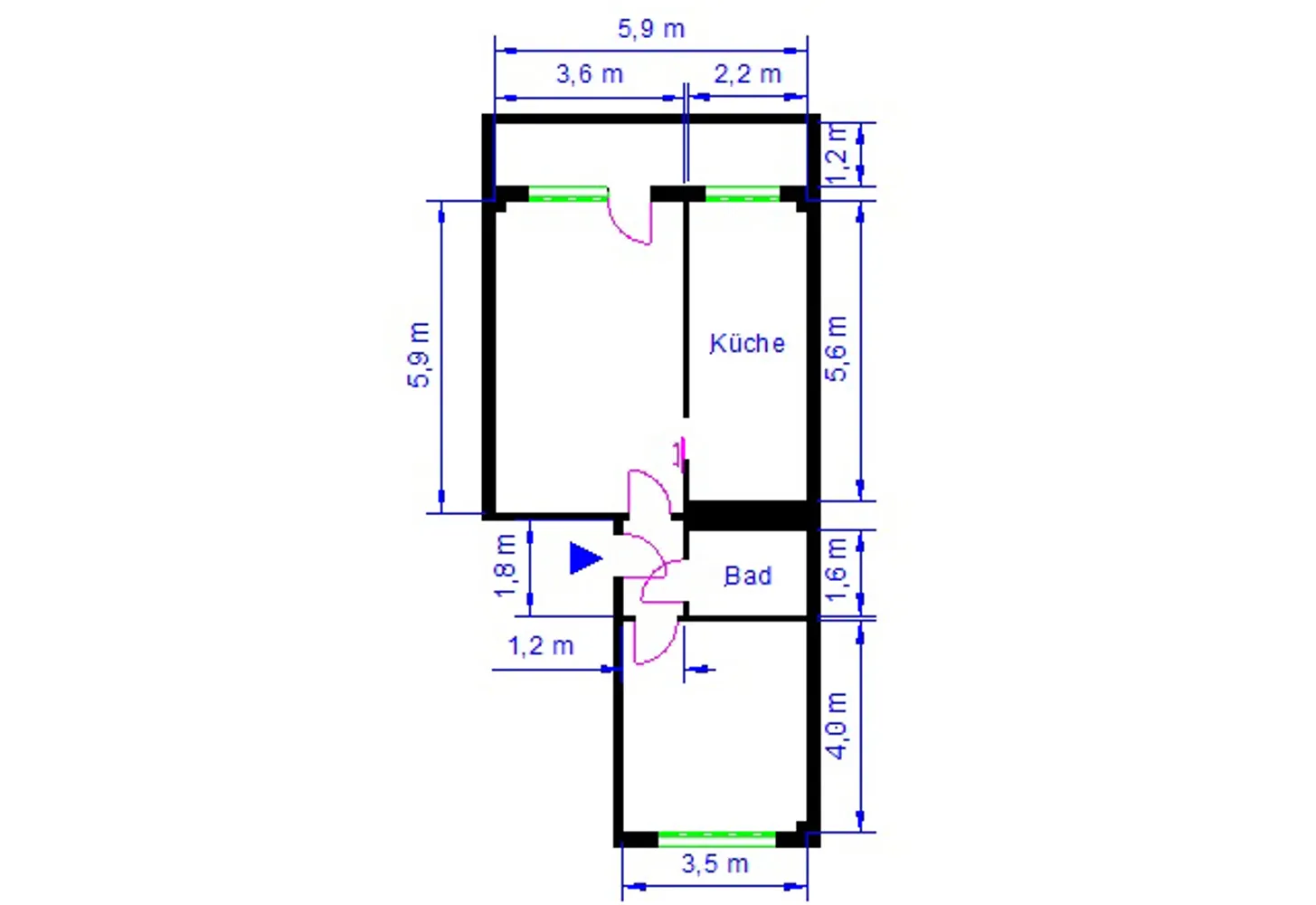 2 room apartment with 57 m² in Magdeburg – Photo 12
