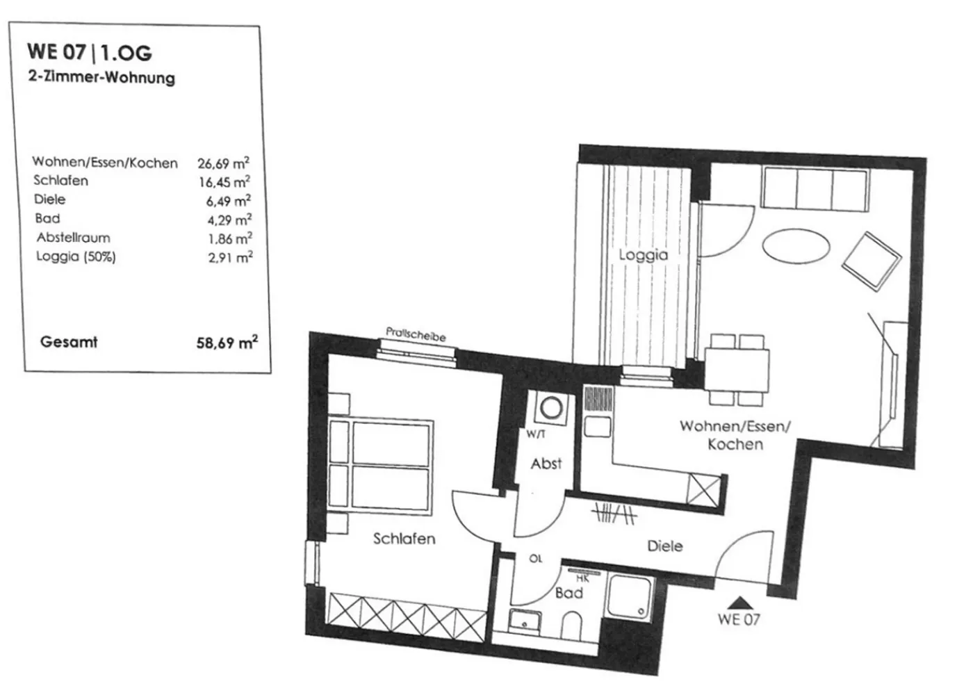 2 Zimmer Wohnung mit 58 m² in Köln – Bild 6