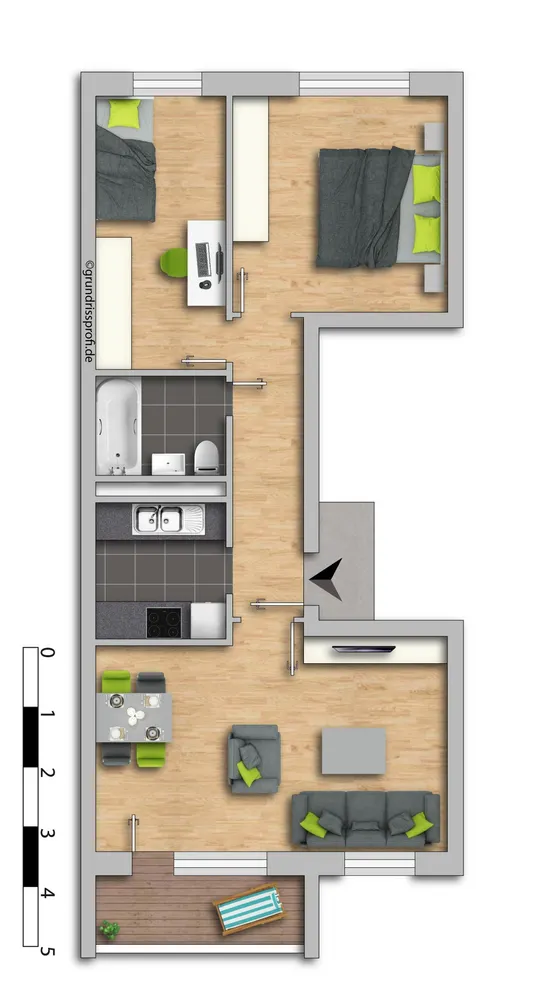 3 room apartment with 62 m² in Eisenach – Photo 2