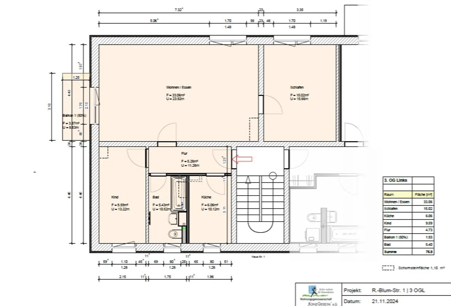 3 Zimmer Wohnung mit 76 m² in Merseburg – Bild 5
