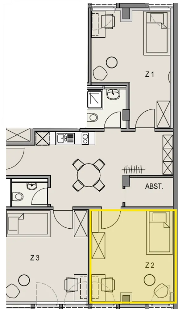 1 Zimmer Wohnung mit 25 m² in Freiburg im Breisgau – Bild 4
