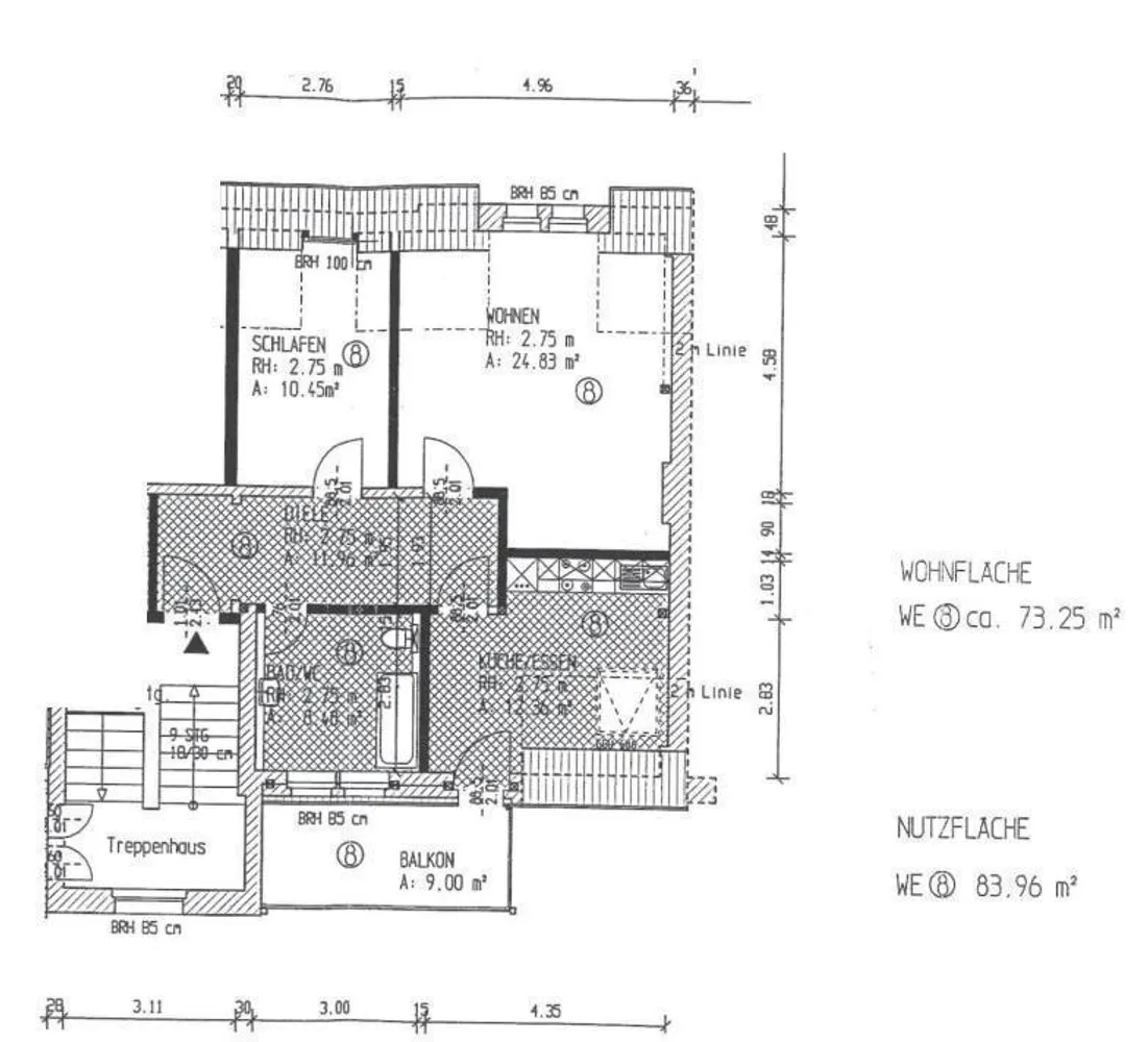 2 Zimmer Wohnung mit 70 m² in Meißen – Bild 2