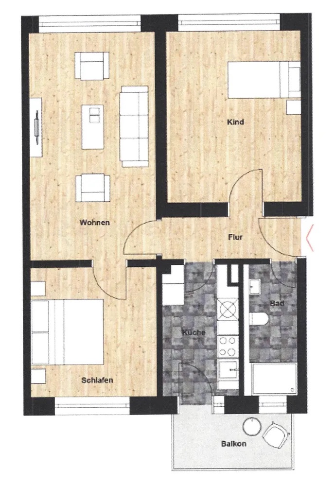 3 room apartment with 68 m² in Magdeburg – Photo 12