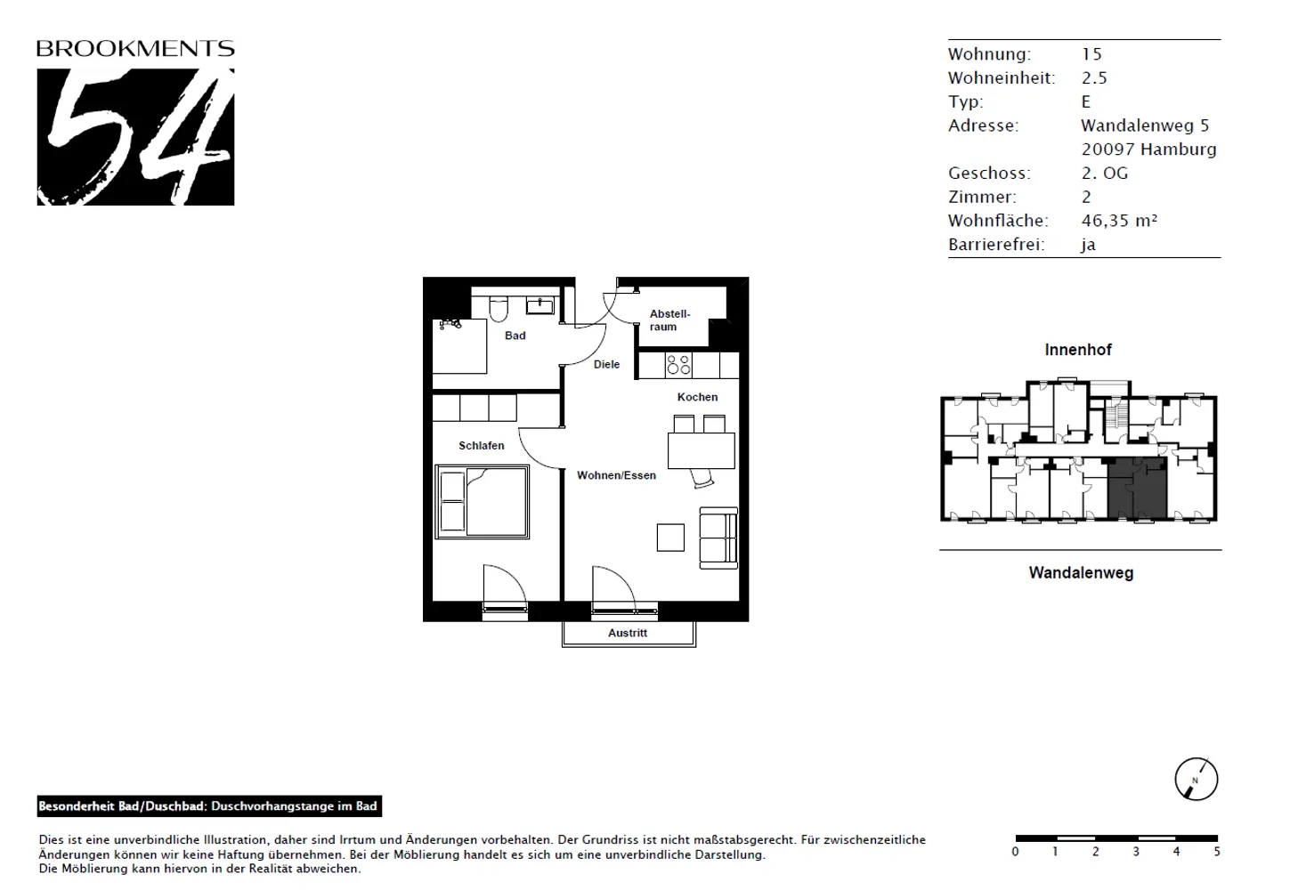 2 Zimmer Wohnung mit 46 m² in Hamburg – Bild 11