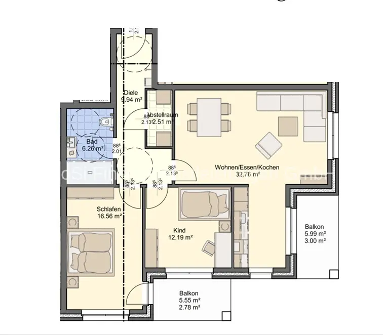 3 Zimmer Wohnung mit 86 m² in Papenburg – Bild 5