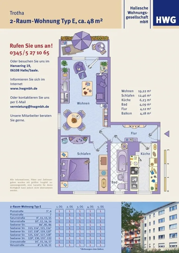 2 Zimmer Wohnung mit 49 m² in Halle (Saale) – Bild 4