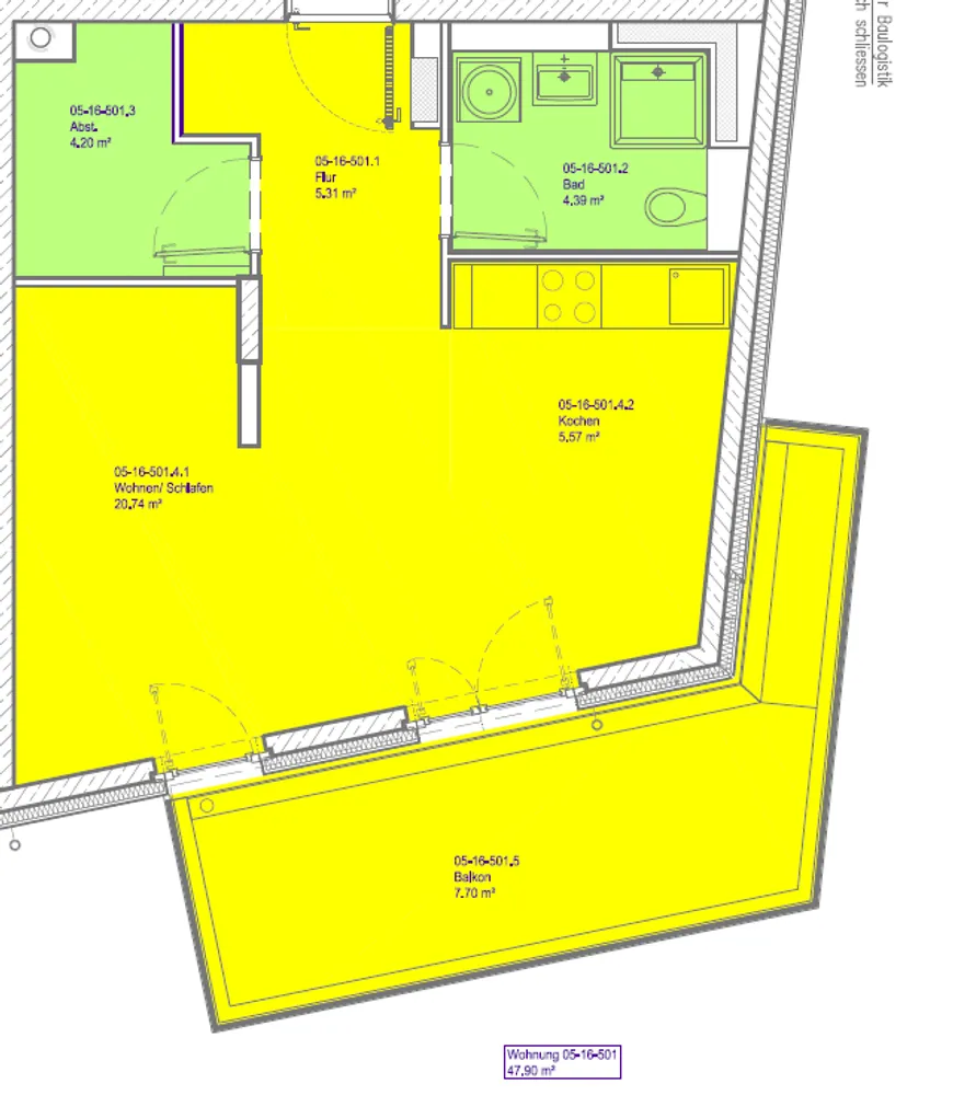 1 Zimmer Wohnung mit 48 m² in Stuttgart – Bild 7