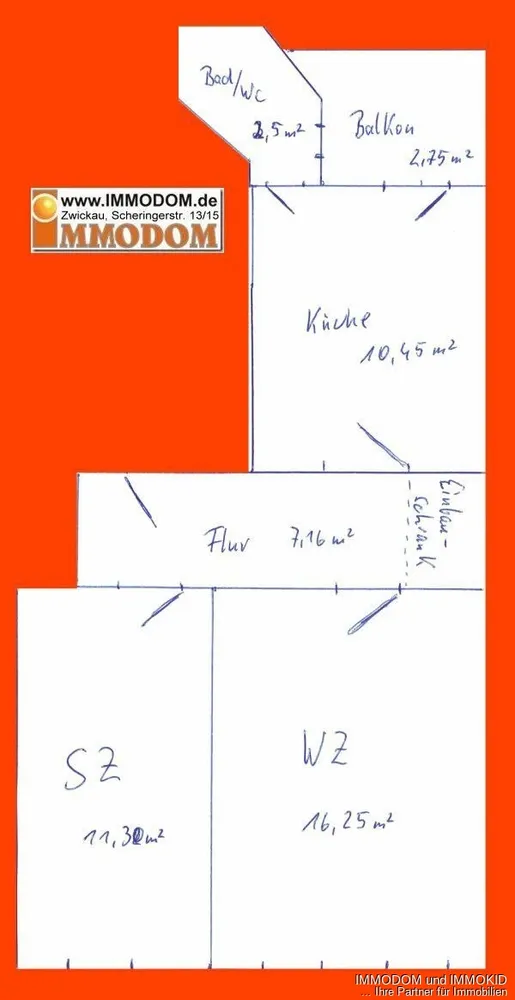 2 Zimmer Wohnung mit 50 m² in Zwickau – Bild 9
