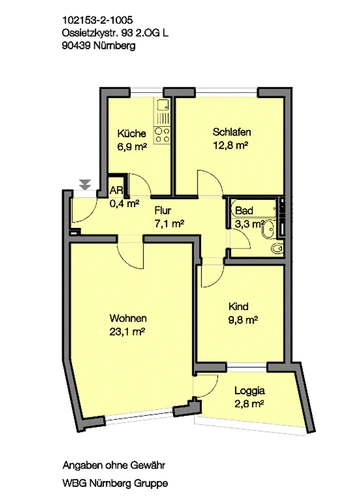 3 Zimmer Wohnung mit 66 m² in Nürnberg – Bild 10