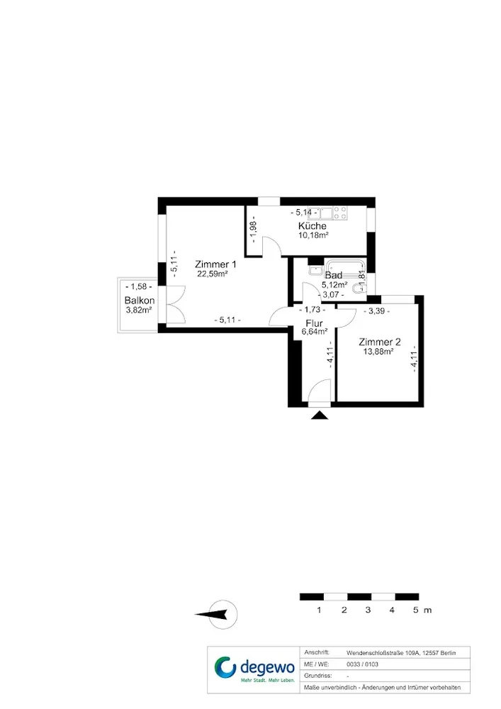 2 room apartment with 60 m² in Berlin – Photo 6