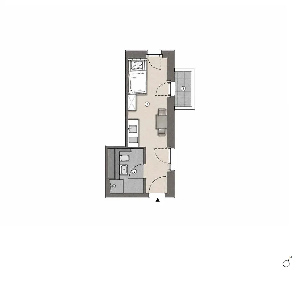 1 Zimmer Wohnung mit 23 m² in Frankfurt am Main – Bild 4