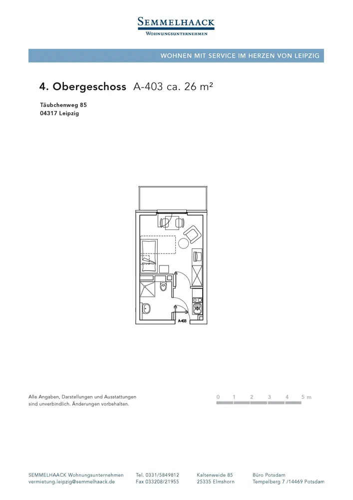 1 Zimmer Wohnung mit 26 m² in Leipzig – Bild 6