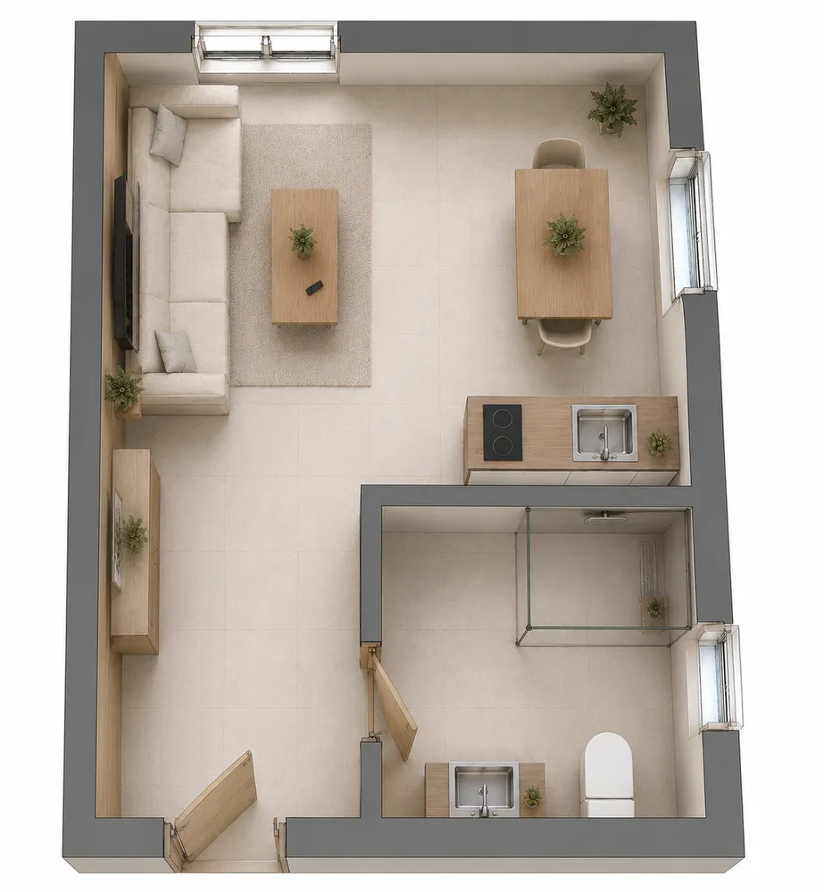1 Zimmer Wohnung mit 35 m² in Neumünster – Bild 4