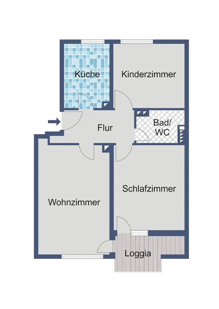 3 Zimmer Wohnung mit 62 m² in Frankfurt am Main – Bild 3