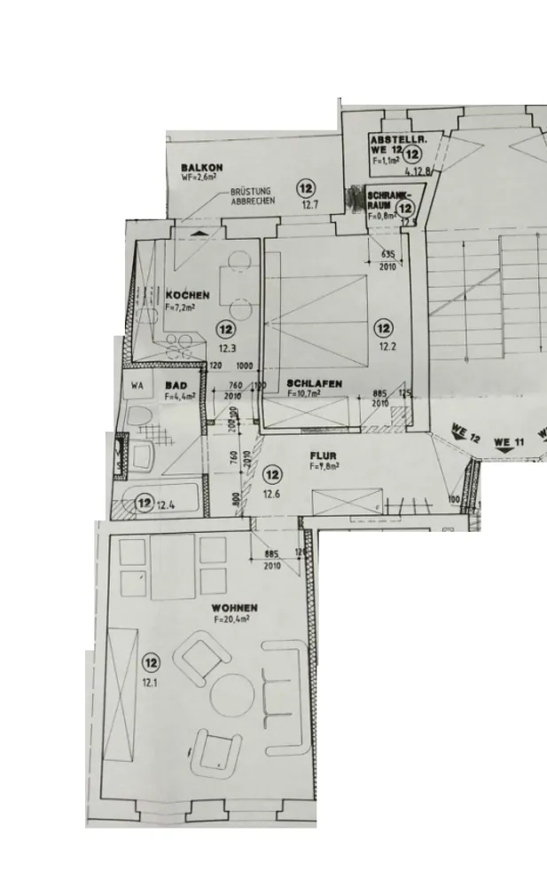 2 room apartment with 53 m² in Chemnitz – Photo 2