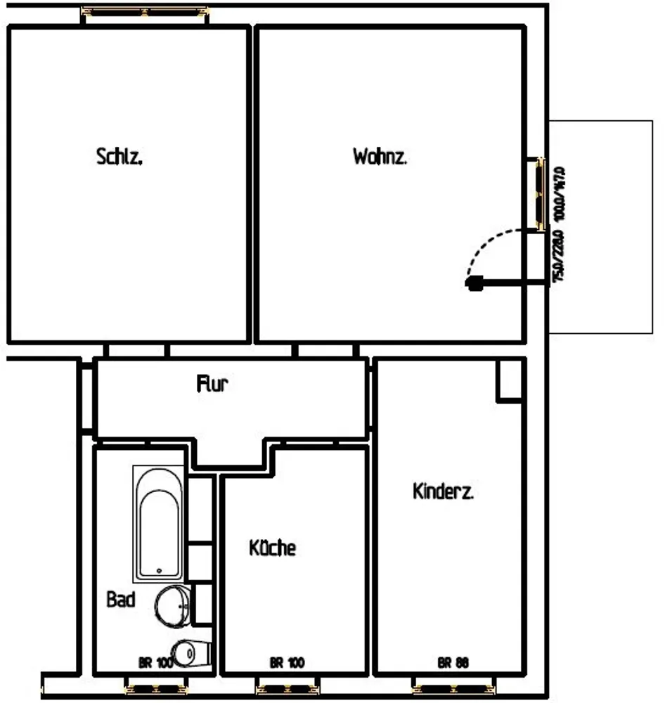 3 room apartment with 61 m² in Mühlhausen – Photo 3