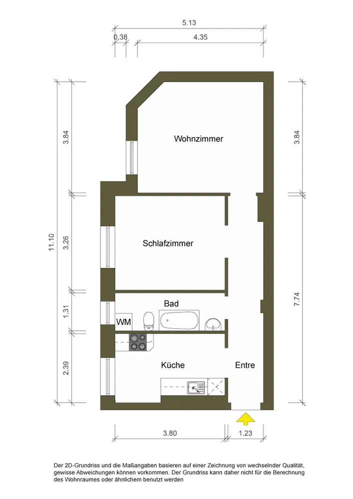 2 room apartment with 53 m² in Berlin – Photo 10