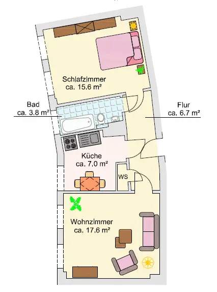 2 Zimmer Wohnung mit 51 m² in Rostock – Bild 8