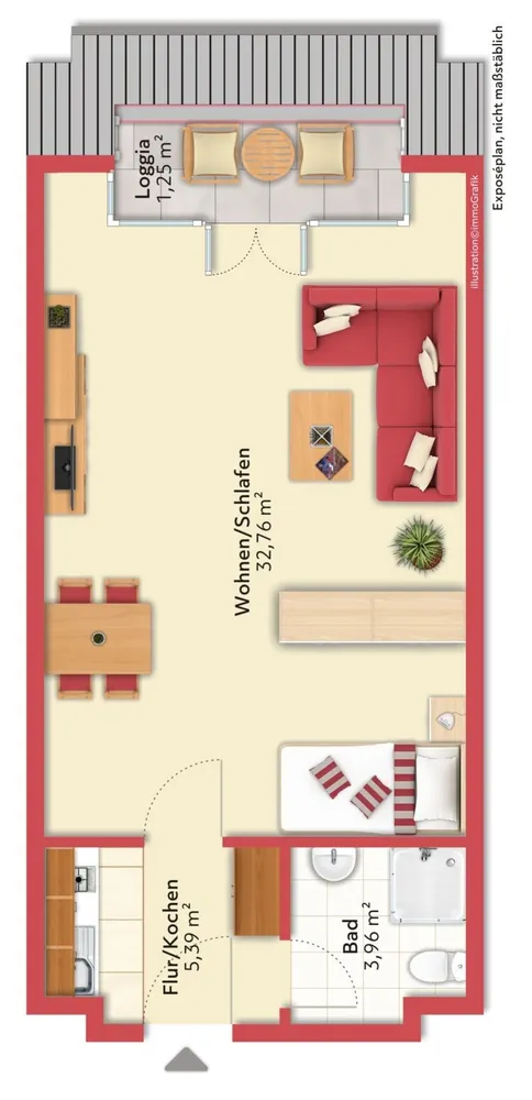 1 Zimmer Wohnung mit 43 m² in Lübeck – Bild 9