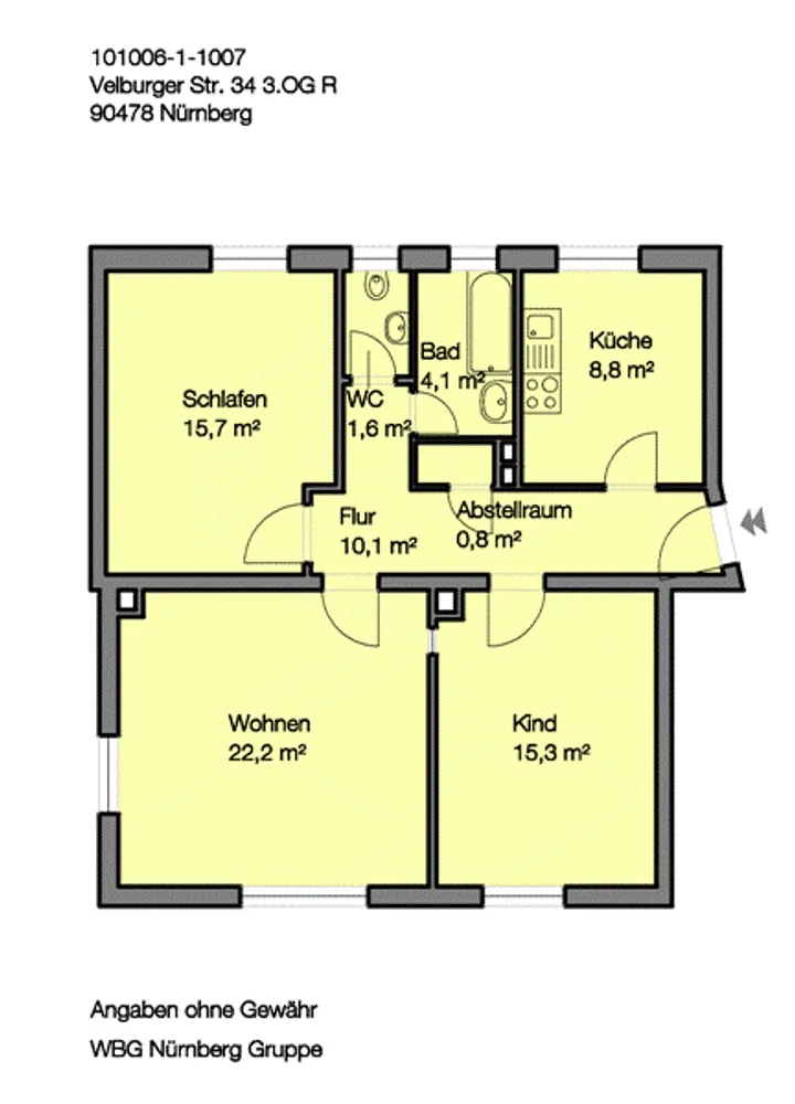 3 Zimmer Wohnung mit 79 m² in Nürnberg – Bild 3