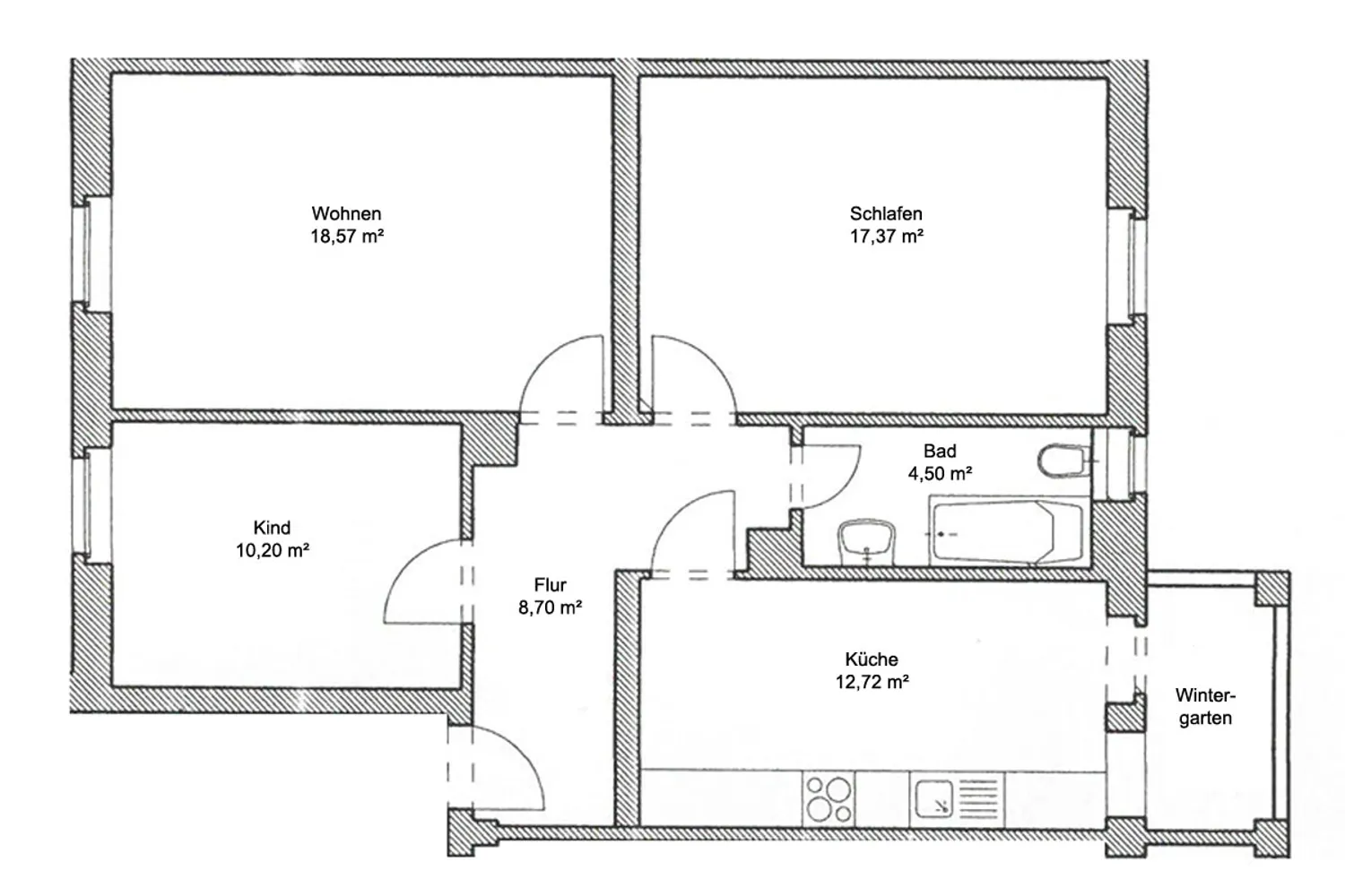 3 Zimmer Wohnung mit 75 m² in Dresden – Bild 2