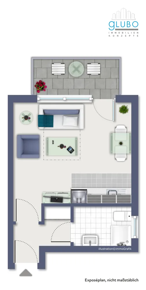 2 Zimmer Wohnung mit 25 m² in Bochum – Bild 2
