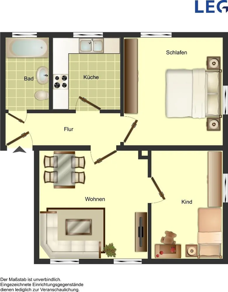 2 Zimmer Wohnung mit 47 m² in Bocholt – Bild 6