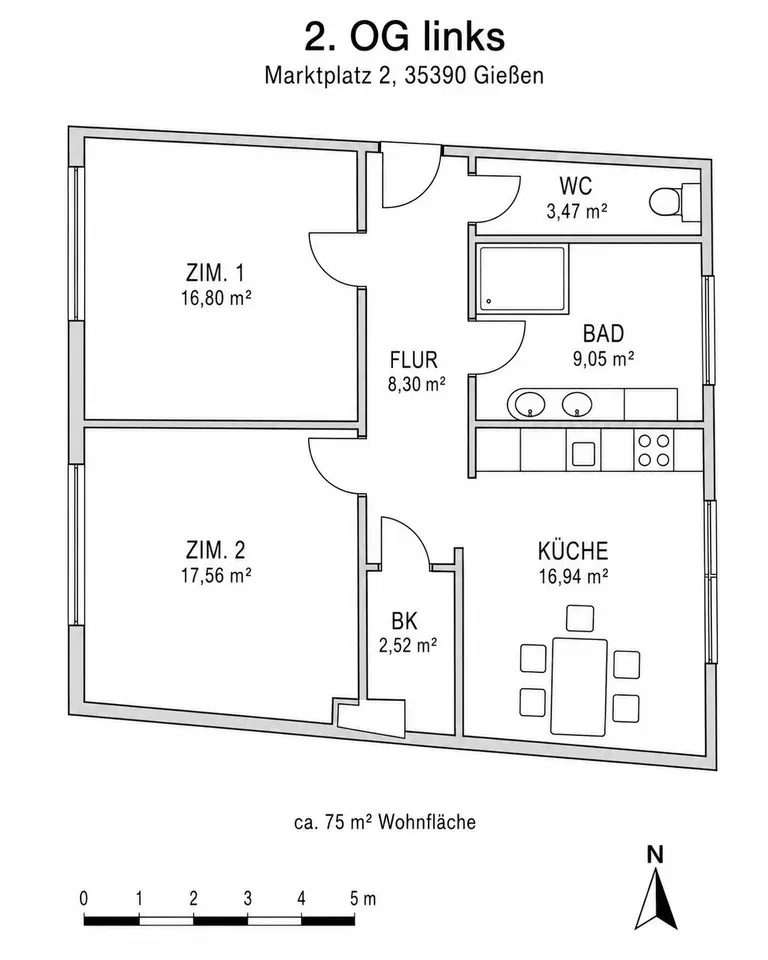 3 Zimmer Wohnung mit 75 m² in Gießen – Bild 9
