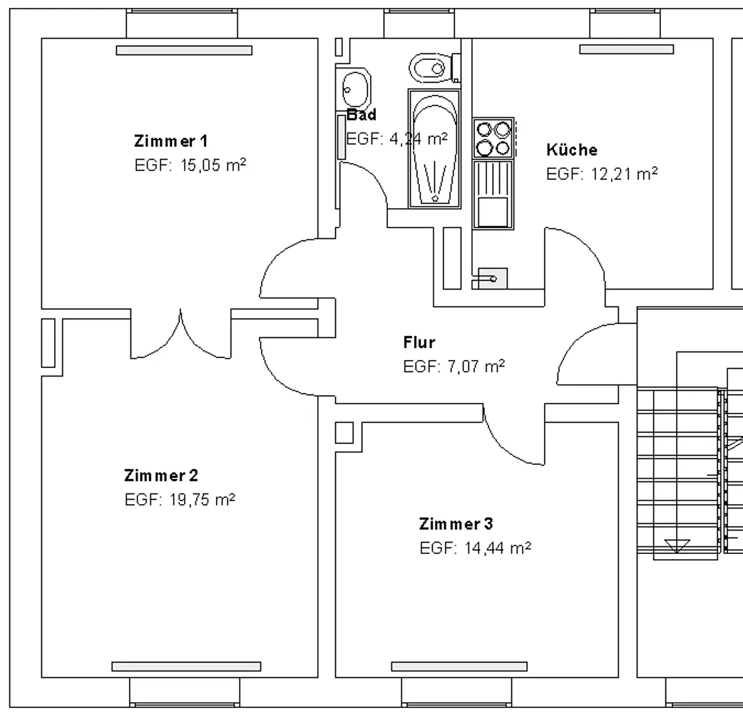 3 Zimmer Wohnung mit 74 m² in Kassel – Bild 2