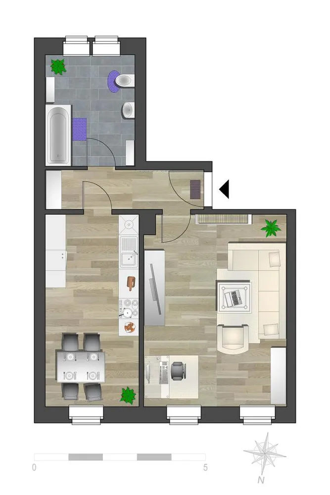 1 room apartment with 51 m² in Chemnitz – Photo 8