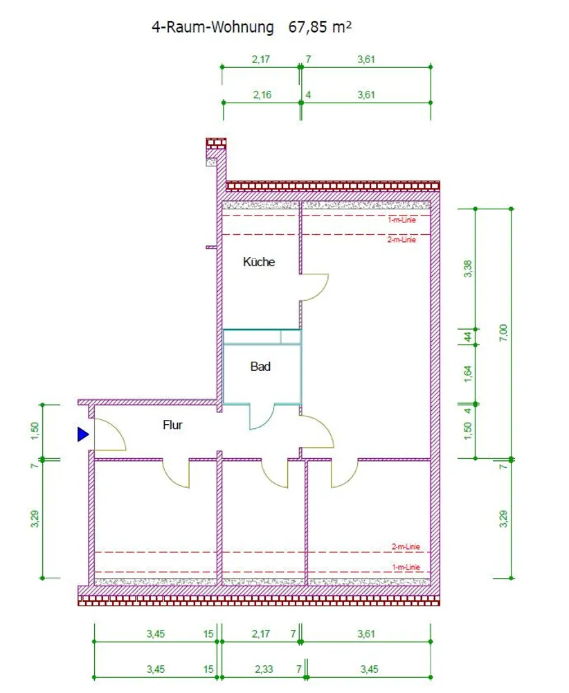 4 Zimmer Wohnung mit 68 m² in Suhl – Bild 2
