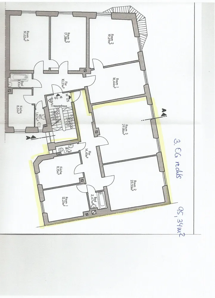 3 Zimmer Wohnung mit 95 m² in Nürnberg – Bild 2