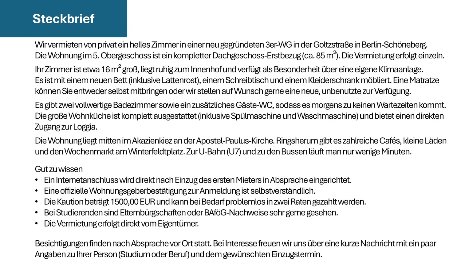 Shared room with 16 m² in Berlin – Photo 2