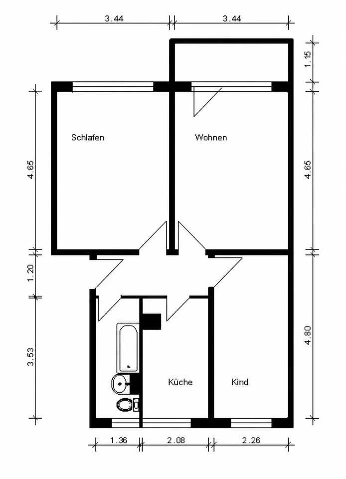 3 room apartment with 60 m² in Magdeburg – Photo 5