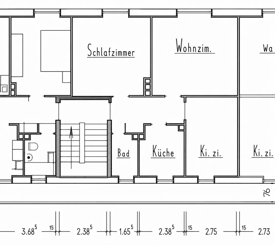 3 Zimmer Wohnung mit 49 m² in Marburg – Bild 1