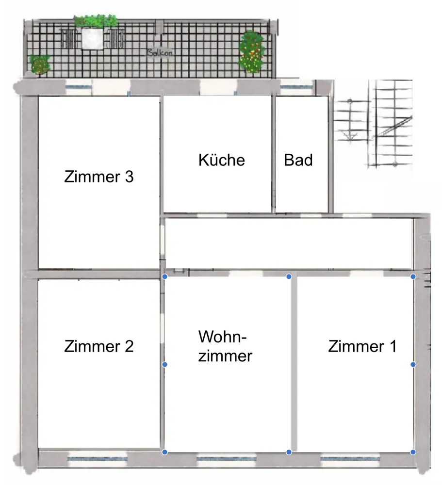 4 Zimmer Wohnung mit 94 m² in Düsseldorf – Bild 1