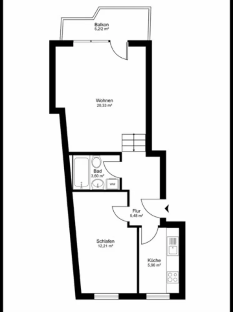 2 Zimmer Wohnung mit 50 m² in Bremen – Bild 1